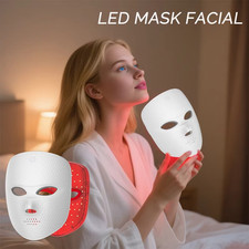 7 Colour LED Facial Mask Light Therapy Red Light Facial Mask for Anti-Aging