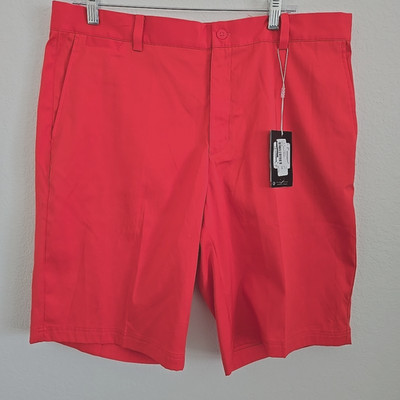 NEW Nike Golf Dri-Fit Flat Front Golf Shorts Mens 35 x 11 Orange 639798 $68