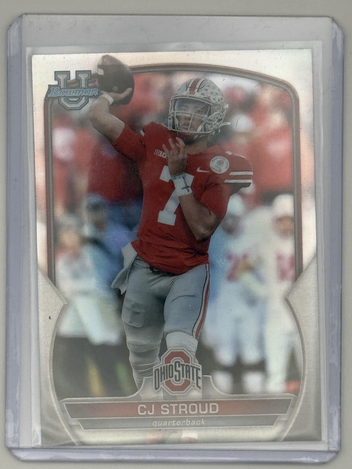 2022 Bowman University Chrome #100 C.J. Stroud Refractor