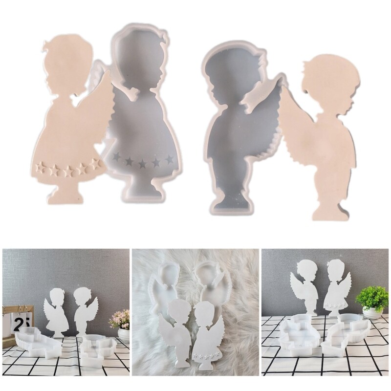 Boy Girl Silicone Mold Resin Clay Soap Molds Fondant Cake Decorating Tool