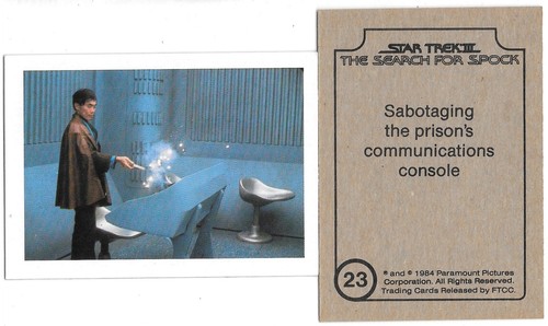 Star Trek III: The Search For Spock Trading Cards 1984 FTCC YOU CHOOSE YOUR CARD - Picture 18 of 30