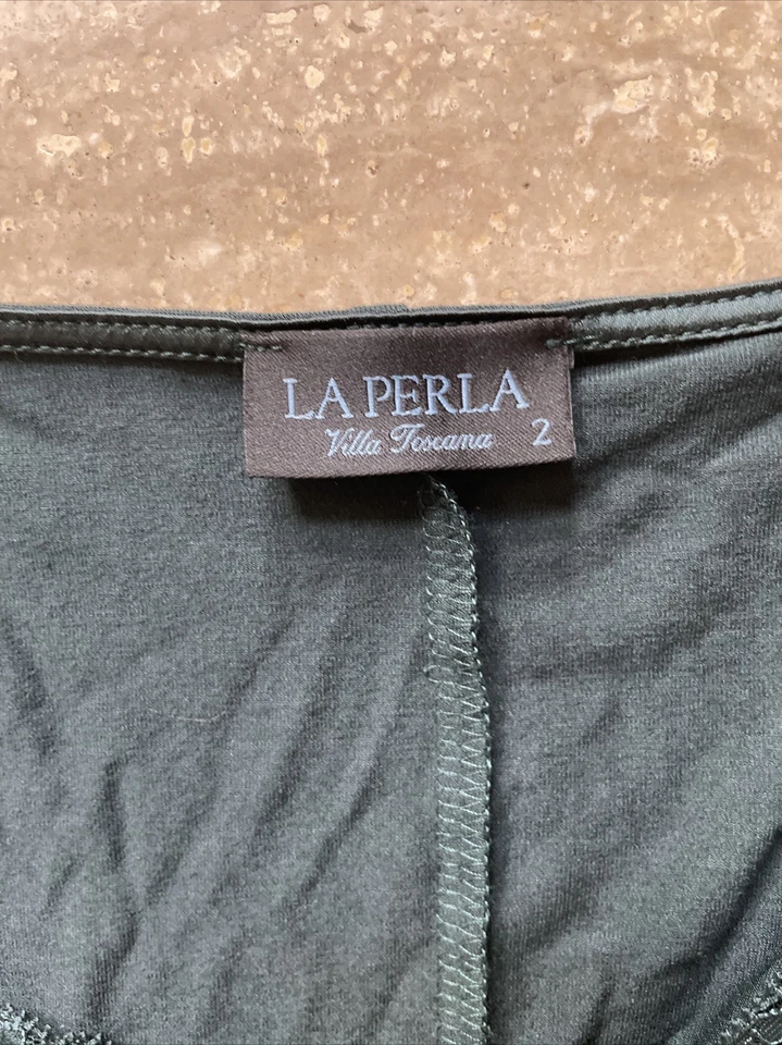 La Perla Top Women's Villla Toscana 2  Green Lace Long Sleeve - Image 2 of 4