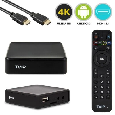 TVIP S-Box v.710 UHD 4K HDR LAN HDMI MicroSD USB Android 11.0 Récepteur IP - Photo 1/4