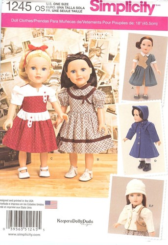 Simplicity Doll Pattern to fit 18" American Girl or Similar - You Choose - Picture 2 of 6