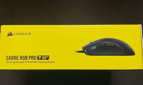 Souris gaming Corsair Sabre RGB Pro, 18K DPI, 74g, Paracord, Noir, Neuve - Photo 3/5