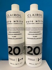 2 Clairol Professional Pure White Creme Permanent Developer 20Volume 16oz New