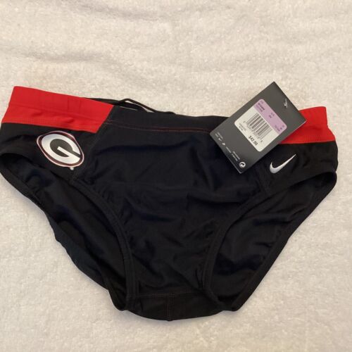 Maillots de bain homme UGA moyen neuf avec étiquettes Nike rouge et noir - Photo 1 sur 7