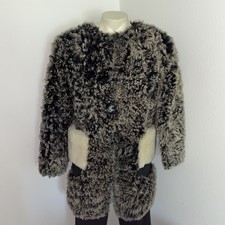 Coach Jacket New York Sheep Shearling Leather Trim Coat Size M