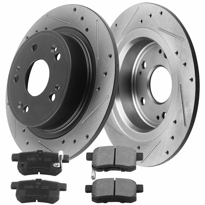 Rear Brake Rotors and Brake Pads For 20092014 Acura TSX 20082017