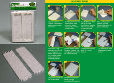 J's Work Silicone Mould for Making 1/35 Brick Wall