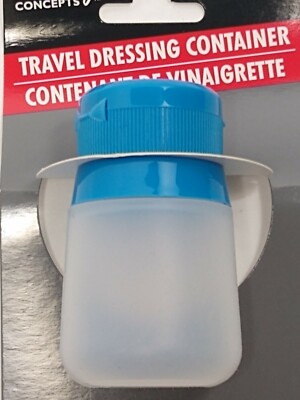 Travel Silicone Salad Dressing Container VITAMINS Kids Squeezeable Ketchup Blue