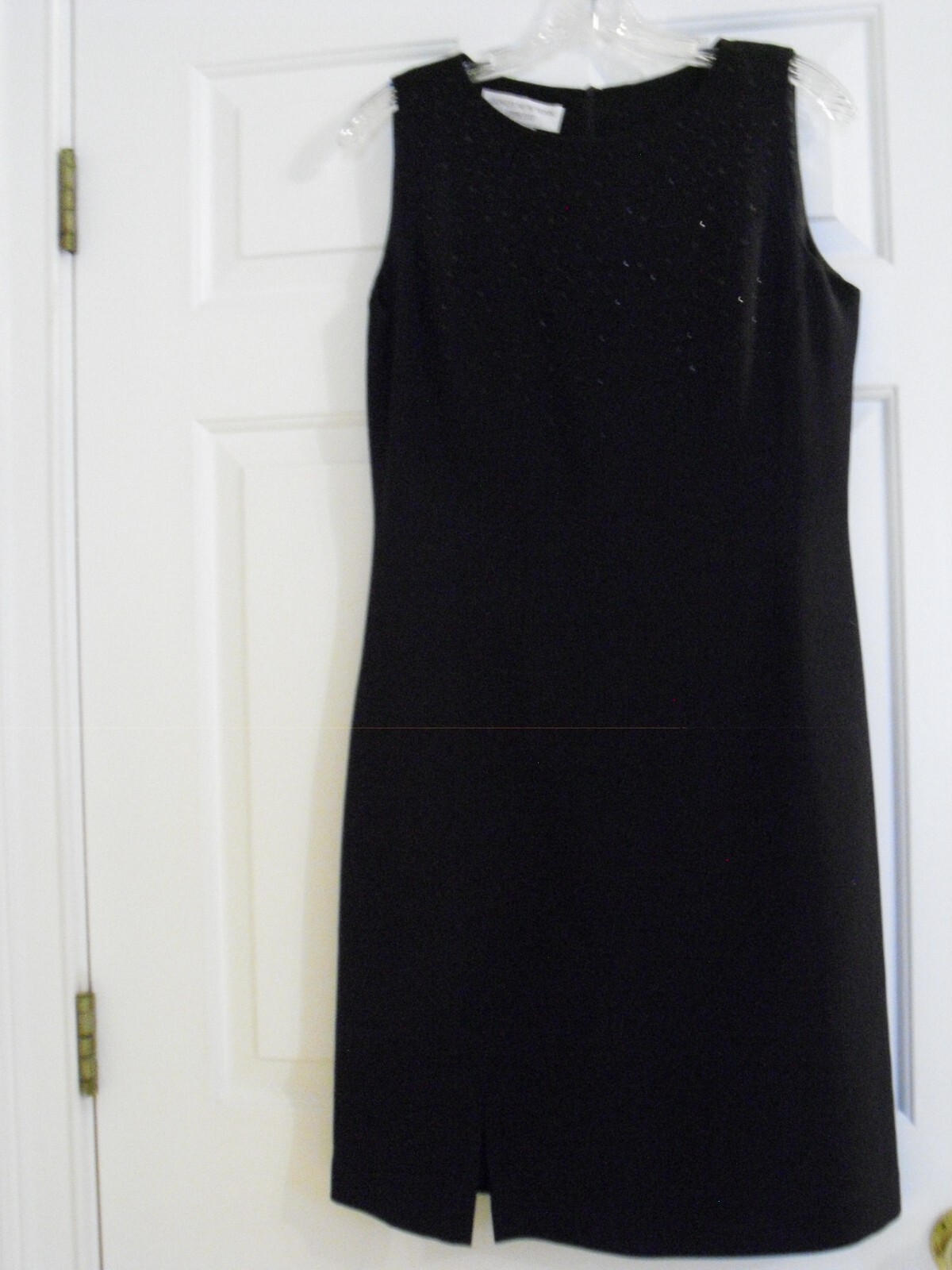Black Beaded Cocktail Dress size 10, Jones New York Dress-image