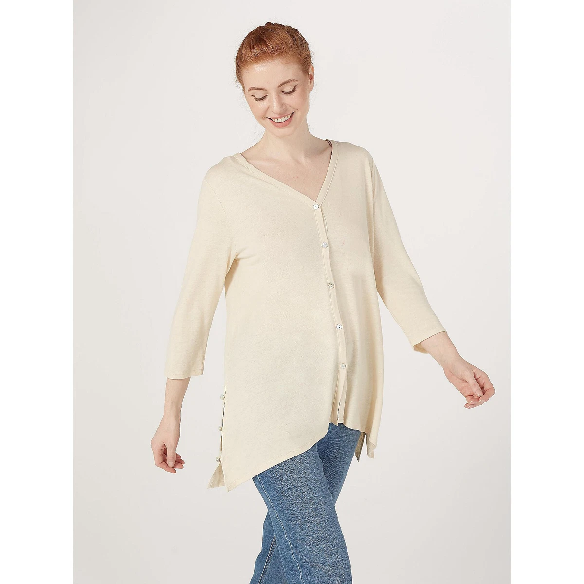Linen mix cardigan cheap