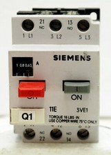 Siemens Manual Motor Starter Model 3VE1010-2F - 0,63-1A - 12 Amp 