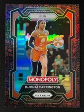 2024 Panini WNBA Monopoly Prizm Dijonai Carrington #17 Black Red Icons