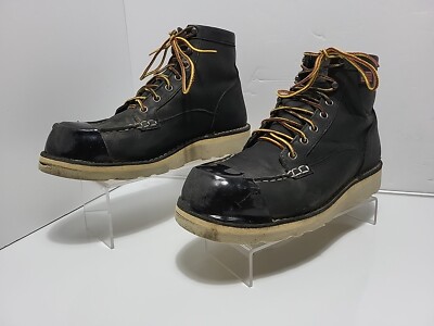 Danner Men's Leather Bull Run Moc Toe 6 Inch Work Boot Black Shoe