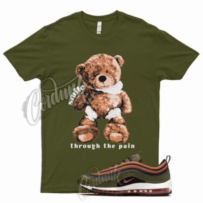 SMILE T Shirt for N Air Max 97 Olive Rough Green Russet Orange Vapormax Plus