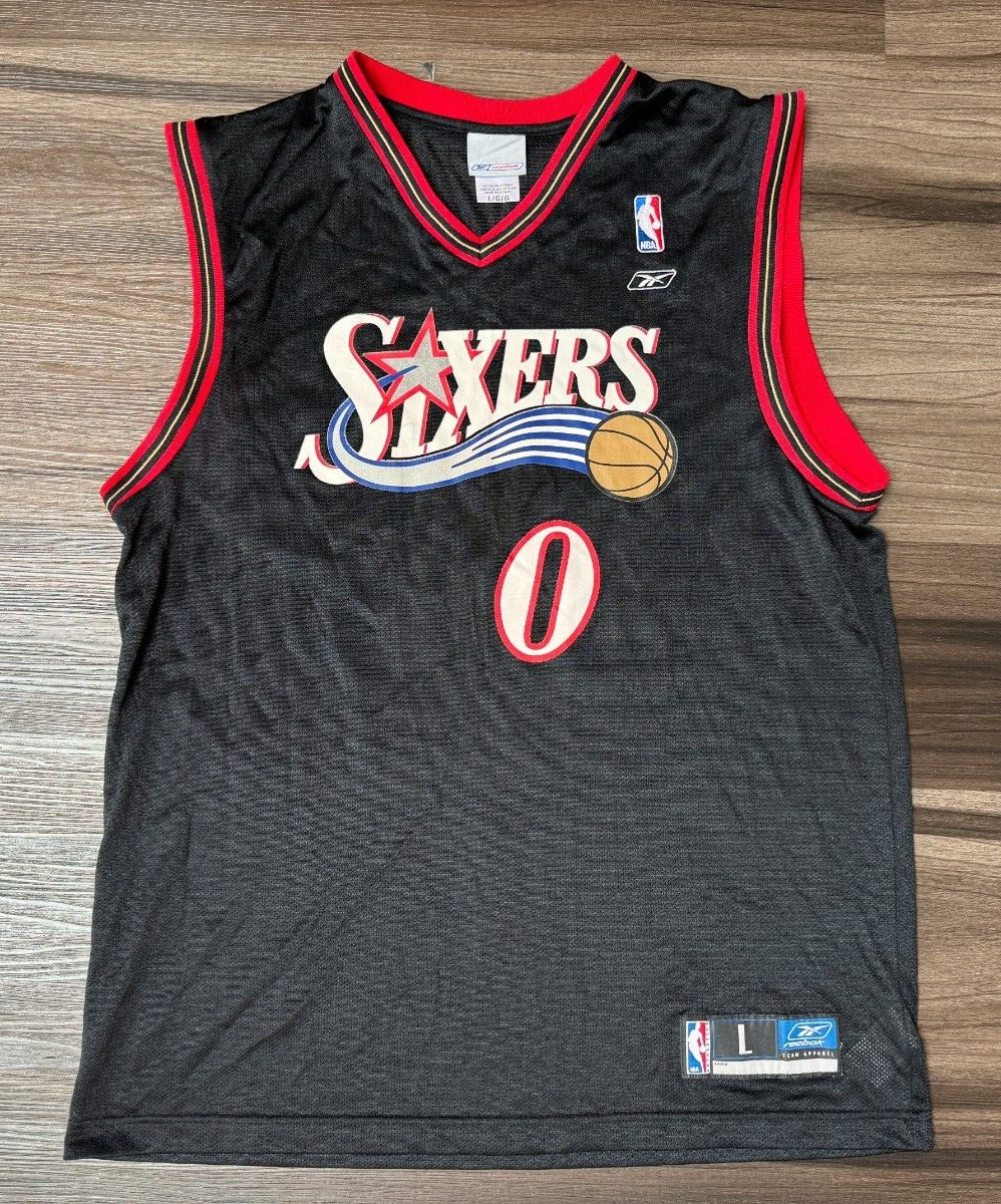 76ers スタジャン Lサイズ　NBA SIXERS ALLEN IVERSON PHILADELPHIA 76ERS SIXERS JERSEY NBA