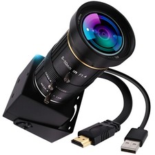 4K HDMI USB2.0 Webcam 30fps 10x Zoom Mini USB Camera with 5-50mm Varifocal Lens