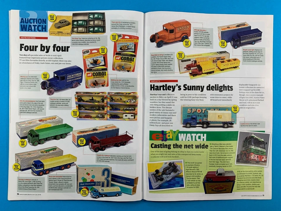 MODEL COLLECTOR Magazine - July 2018 - Diecast - VW - BMW Isetta - Batmobile - Image 3 of 3