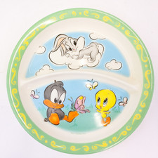 Looney Tunes Baby Daffy Plate Divided Feeding Dish Zak Designs 1993