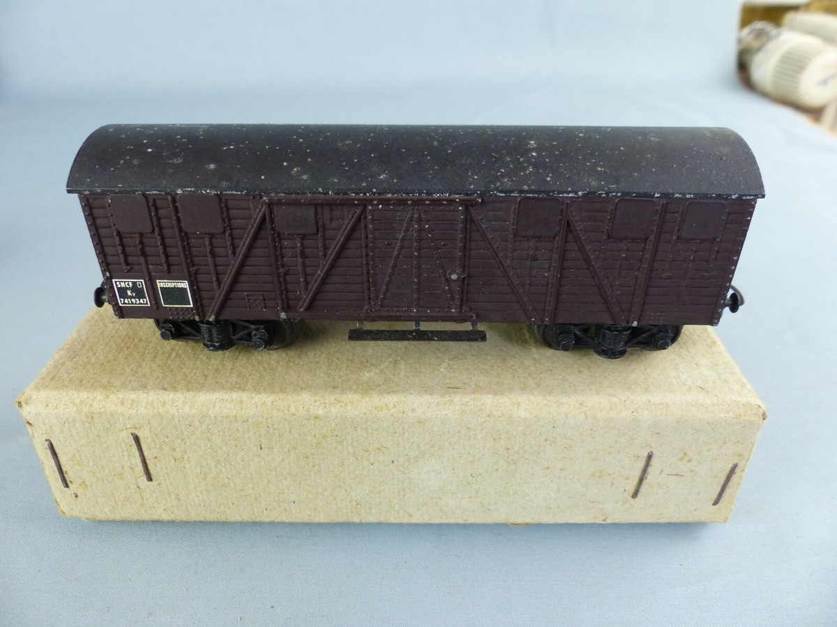 Smcf Wagon Tombereau En Metal Gris a Essieux Sncf Tres Bon Etat En