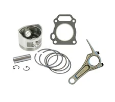 Piston Rings Pin Clips with Connecting Rod Free Head Gasket Fits Honda GX270 9HP
