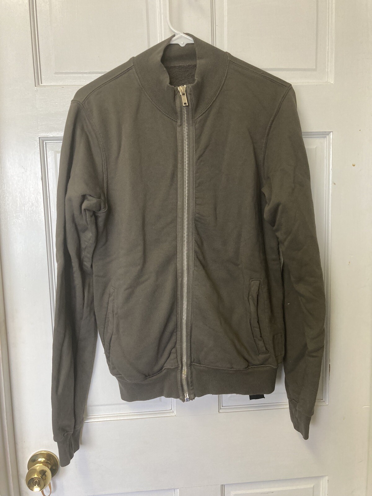 Rick Owens DRKSHDW Zip Front Jogger Sweatshirt Dark Dust Small