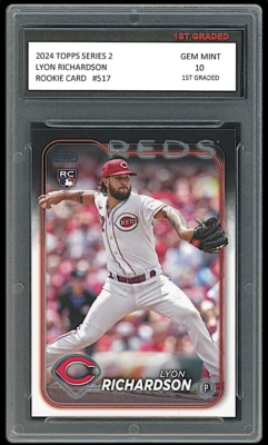 Lyon Richardson 2024 Topps Series 2 MLB 1st Graded 10 Rookie Card 