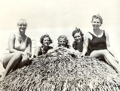 Original Large Vintage Photo- Semi Nude- Bathing Beauties- Miami Beach