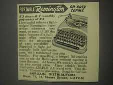 1953 Bargain Distributors Portable Remington Typewriter Ad thumbnail