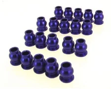 Hot Racing - Blue Aluminum Hollow Ball Set (20), Axial AX10/SCX10/Yeti/Scorpion