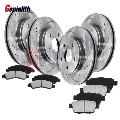 For 2003 - 2011 Ford Crown Victoria 4.6L V8 Front & Rear Disc Brake Rotors Pads