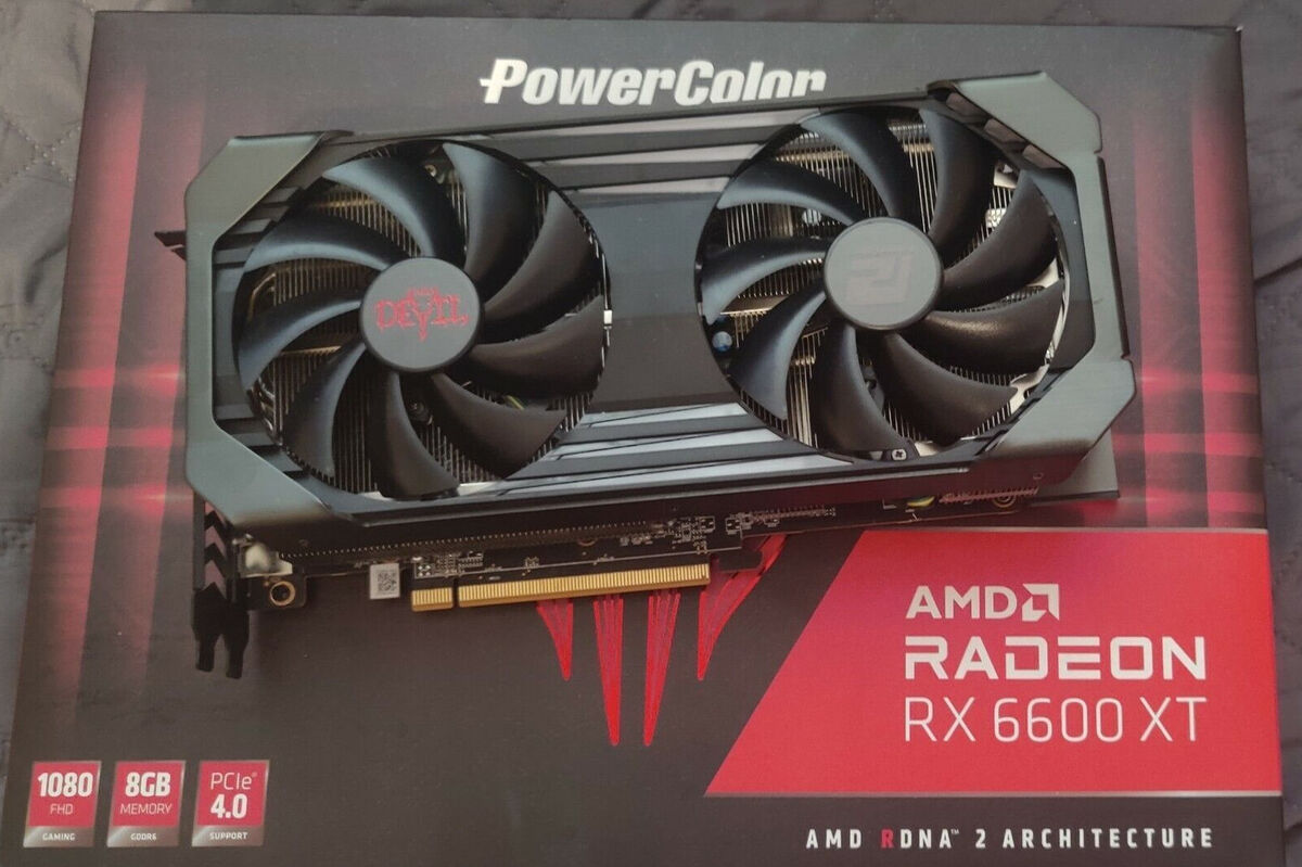 PowerColor AMD Radeon RX 6600 XT Red Devil Video Card AXRX 6600XT  8GBD6-3DHE/OC