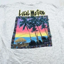 vintage 90s LOCAL MOTION HAWAII SURF BEACH SUNSET T-Shirt LARGE skate soft