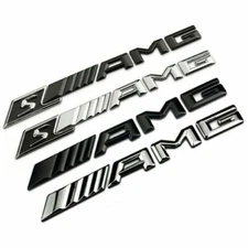 1x NEW Chrome/black A.M.G Emblem Badge Rear Decal trunk badge fender badge 