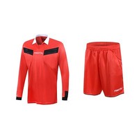 Macron Referee Kit- Long Sleeve - Red/black - L Macron Referee Kit- Long Sleeve - Red/black - L