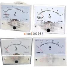 Analog Panel AMP Meter Voltmeter Gauge 85C1 GB/T7676-98 DC 0-30V/50V 0-5A/10A