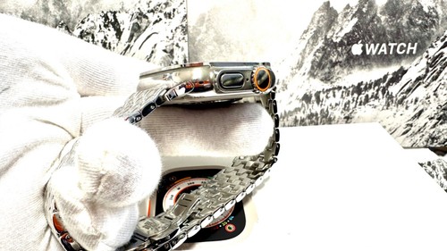 Apple Watch ULTRA 49mm Custom Diamond Polished Mirror Finish Beads Links Band - 第 6/7 張圖片
