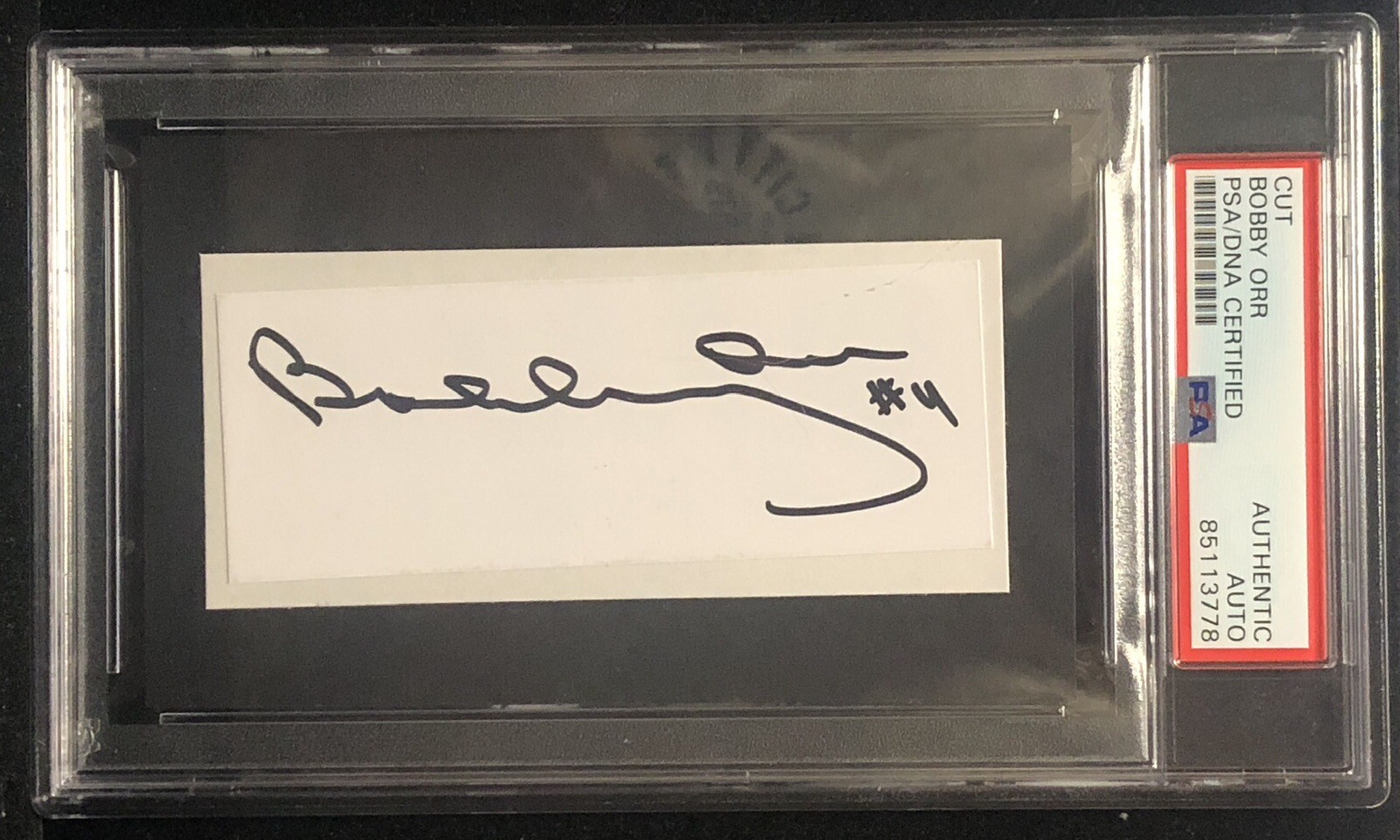 Bobby Orr Autographed Signed Boston Bruins Cut PSA/DNA Slabbed Legend HOF 