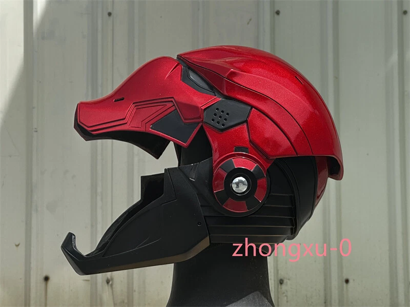Batman Red Hood Helmet Resin Open Mask LED Eyes Cosplay Costume Props - Image 4 of 4