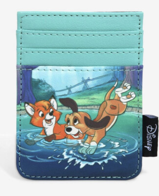 Loungefly Disney The Fox And The Hound Cardholder NEW PLAYING IN WATER