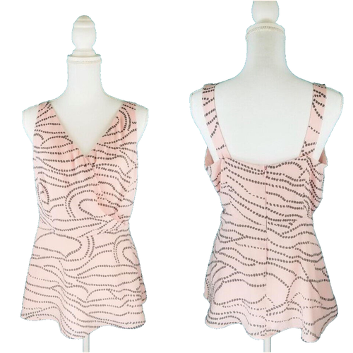 CAbi Sophia Cami with Surplice Body & Peplum Adjustable Straps Size 8