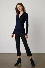 VELVET By Graham & Spencer Kate High Rise Crop Jean Onyx 26 $169 B31