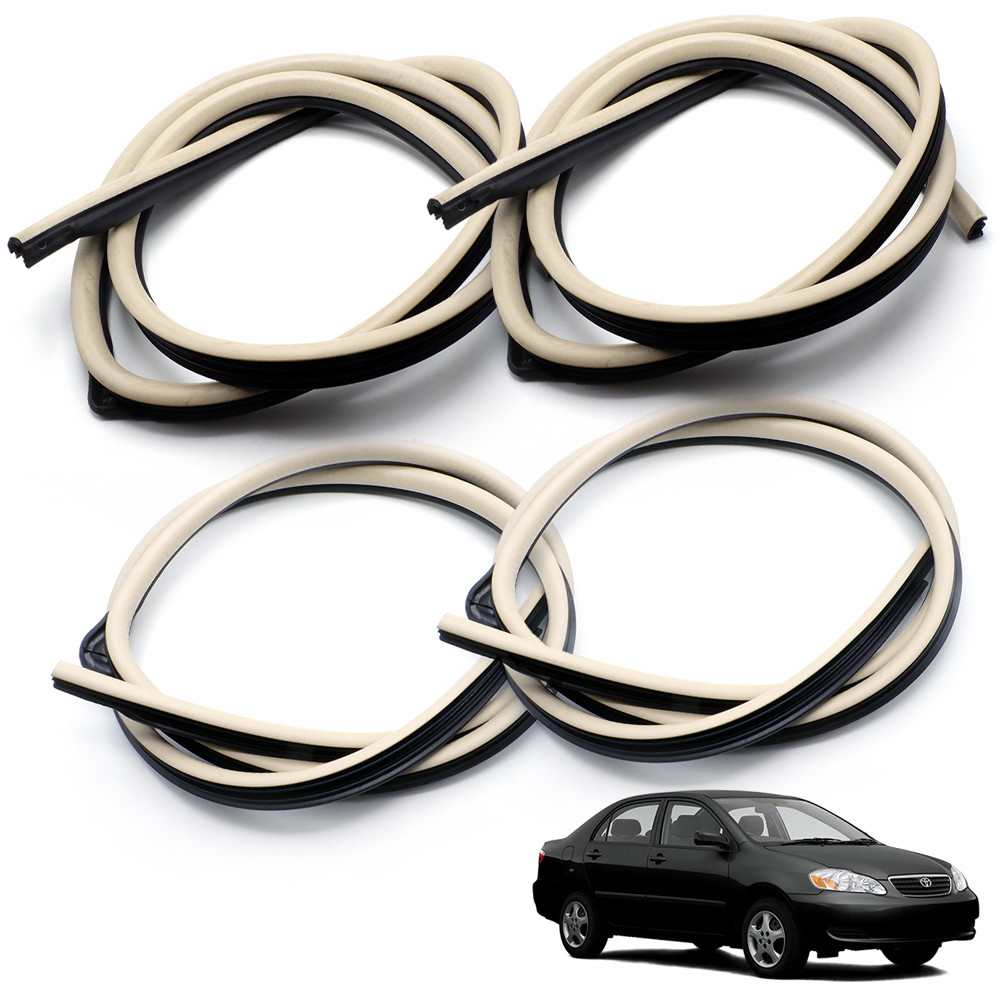 Pair Of Rear Quarter Window Weatherstrip Seals For Toyota Corolla KE25/TE27/LEVIN