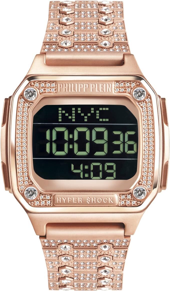 Philipp Plein Rose Gold Womens Digital Watch Hyper $hock PWHAA1221 - Image 2