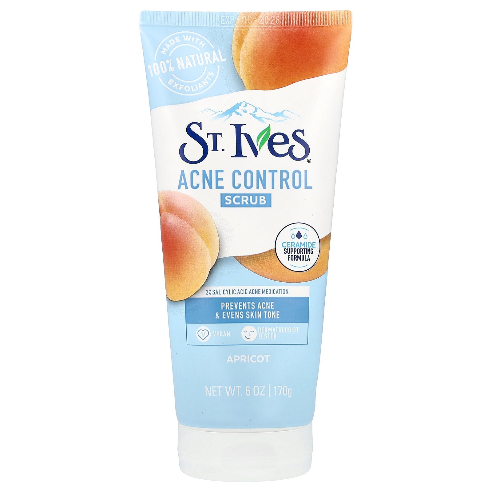 Скраб для борьбы с акне абрикосовый 6 унций 170 г 1890₽