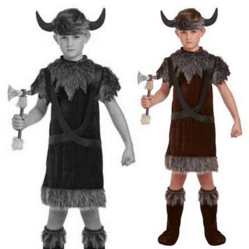 Viking Costume Bambini Giornata Mondiale Del Libro Adatto Per Età 7-9 Anni