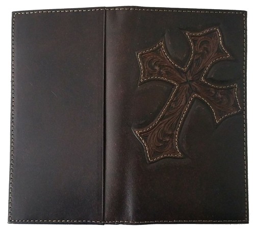 Maßgeschneiderte lange Geldbörse aus Schokoladenleder und Kreuz - Bild 64 von 275