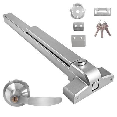 A BST Push Bar Door Lock Panic Exit Device with Exterior Lever,Stainless Stee...